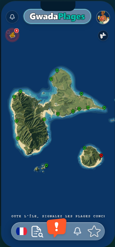 Carte des plages GwadaPlages